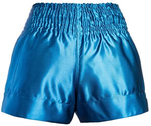 Shorts de boxe unisexes personnalisés en usine, finition satinée, sublimation, taille élastique, séchage rapide, vente en gros, OEM, usine OEM - Product Image 3