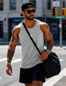 Camiseta sin mangas moderna para hombre, tejido suave, transpirable, textura flexible, movimiento ligero, forma fresca, comodidad diaria, costuras resistentes - Product Image 4