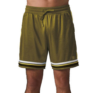 Men 100% Cotton Summer Shorts Breathable Casual Street wear Mesh Shorts <b>Elastic</b> Waist Lightweight Jogging Gym Shorts - Product Image 4