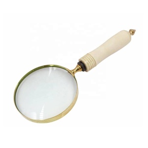 Lupa de inspiración Vintage con mango de hueso, lector de libros de papel, mesa de oficina desmontable de mano, lupa de vidrio para hombre - Product Image 4
