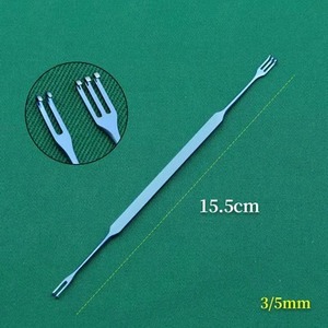 1 unidad de Gancho de Extracción de Bolsas de Lágrimas Oftálmico, Set Ortopédico Manual de Ganchos de Extracción de Párpados de Dos y Tres Dientes - Product Image 1
