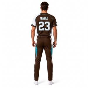 Ensemble Maillot et Pantalon de Baseball Personnalisé pour Hommes – Tenue Complète Boutonnée Sublimée Respirante – Vêtements de Sport OEM Marque Privée Usine - Product Image 2