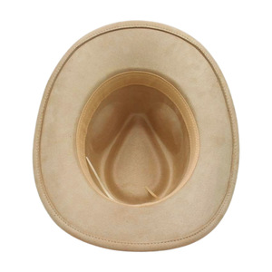 Chapeau de cowboy en daim simple, protection solaire, pour voyage en extérieur, chapeau haut de forme, mode unisexe, chapeau de cowboy uni - Product Image 6