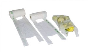t-shirt plastic <b>bags</b> on roll made in Vietnam - Product Image 3