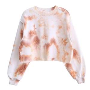 Sudaderas cortas para mujer, cintura alta, manga larga, con cordón ajustable, personalizadas, estampadas, 100% algodón, sudaderas cortas informales. - Product Image 1