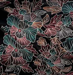 Malty embroidery fabric wholesale <b>sequin</b> lace fabric mesh fabric for abaya kaftan garment apparel sourcing buyer bulk export buy - Product Image 1