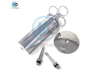 Jeringa para Oídos, Inyector de Vidrio, Muestreador para Ganado, Instrumentos Quirúrgicos Veterinarios Reutilizables de Acero Inoxidable KAHLU ORTHOPEDIC Satin - Product Image 3