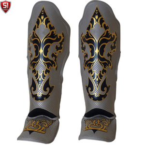Boxing Shin Guard Combat Training Shin Instep <b>Ankle</b> Protector MMA Muay Thai Leg <b>Warmers</b> Light Kicking Shin Pads PU - Product Image 1