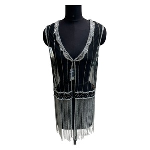 Vestido tipo capa con flecos y cuentas de alta calidad para mujer, 100% algodón, a la moda, disponible a precio mayorista para 2026 - Product Image 1