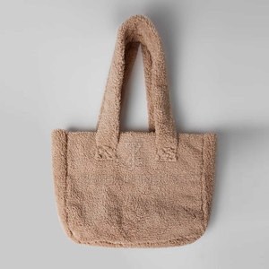 Zaujain Industry Real Fur Soft Fabric <b>Tote</b> <b>Zipper</b> Closure Spacious Storage Comfortable Shoulder <b>Bag</b> Daily Carry Fashion - Product Image 2