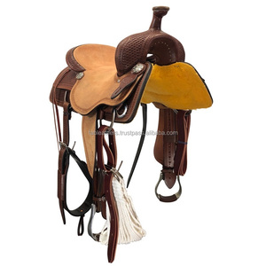 Rough Out Hot Seat All Around Western Horse Saddle hecho de cuero real Estilo vaquero mejor para Pleasure Trail Riding Racing - Product Image 2