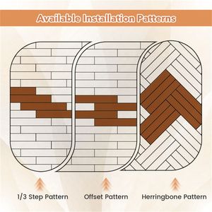 48-Pack Wood Look Vinyl Plank <b>Flooring</b> 36 Sq.Ft Waterproof PVC <b>Tiles</b> 5-7mm for Home Smooth Easy <b>Interlocking</b> for Basement - Product Image 4