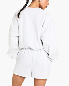 Ensemble court coupe décontractée couleur unie coupe-vent et imperméable sur mesure OEM/ODM pour femme – Tenue décontractée - Product Image 2