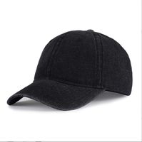 Casquette de baseball en denim vintage en coton premium, 6 panneaux, unisexe, réglable avec boucle métallique, style sport décontracté