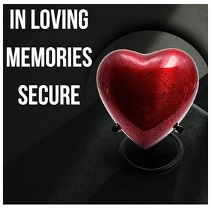Traditional Aluminum Heart <b>Keepsake</b> Funeral Cremation Urn Memorial <b>Ash</b> Container Featuring Stylish Matte Appearance - Product Image 1