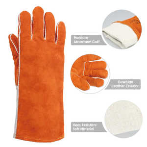 Heat & Fire Resistant Kevlar Thread Stitching Welder Working <b>Gloves</b> Outdoor Daily Use Fireplace Work Hand Safety Welding <b>Gloves</b> - Product Image 4
