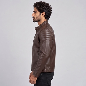 Chaqueta de Motocicleta de Cuero Sintético de Alta Calidad con Acabado Duradero, Ajuste Cómodo, Cierre de Cremallera, Diseño Resistente al Viento, Ideal para Carreras - Product Image 2