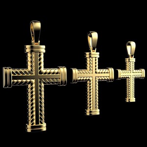 Colgante de Cruz Sencilla en Plata 925 Bañada en Oro de 14K, Collar Hip Hop con Diamante Moissanita, Fe que Nunca se Desvanece - Product Image 4