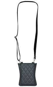 Pochette bandoulière pour téléphone portable en cuir véritable pour femme, avec fentes pour cartes, minimaliste, tendance, gris, fermeture magnétique réglable, 7 - Product Image 2