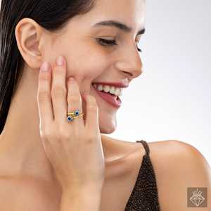 PRAO <b>Openable</b> Evil Eye Fashion <b>Ring</b> Anti-Tarnish with Durable Finish - Product Image 1