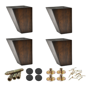 Bulk Wholesale <b>Corner</b> <b>Block</b> Wood Furniture Legs Solid Wooden Sofa Feet Replacement Parts for Couch Recliner Cabinet - Product Image 2
