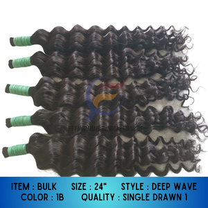 Extensiones de cabello Remy indonesio Natural 100%, la mejor calidad, cutícula de onda profunda alineada, Color negro, sin enredos - Product Image 3