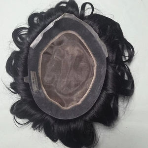 Perruque toupet en cheveux humains mono de qualité supérieure, origine Taz Hair Autriche, style Bangladesh, avec des ondulations naturelles et profondes - Product Image 1