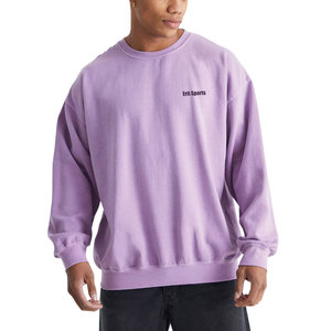 Sweat-shirt délavé pour homme, nouveau design, pour usage extérieur, couleur unie, hiver, décontracté, 100% coton, respirant, écologique, vente en gros - Product Image 1
