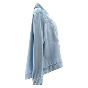 Abrigos de lona tejidos para mujer al por mayor, elegantes, con color y logotipo personalizados - Product Image 3