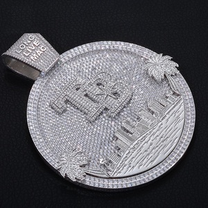 Collar con Colgante de Plata 925 para Hombre, con Diamantes de Moissanita, Diseño de Paisaje Urbano TB, Ligero, Estilo Hip Hop, Joyería de Lujo, Regalo Audaz - Product Image 4