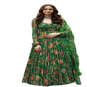 Anarkali ชุดเดรสแบบอินเดีย,ชุด Patiala ชุดอินเดียชุดสไตล์ดั้งเดิมชุดอินเดีย - Product Image 1