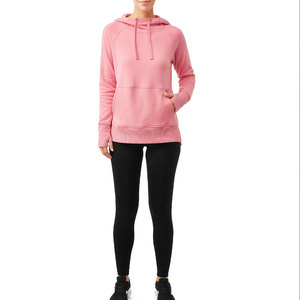 Eco-friendly polyester cotton <b>Crop</b> <b>Top</b> <b>Hoodie</b> Sweatshirt Full Sleeve Fleece Casual Solid Color Casual solid color <b>hoodie</b> - Product Image 2