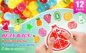 Manik-manik Gel desain buah kustom dapat digunakan kembali kulkas Microwave kartun paket dingin panas untuk dewasa & anak-anak penghilang stres kecemasan - Product Image 2