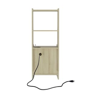 Comodino Moderno Intelligente con Stazione di Ricarica e Luce Notturna, Tavolino Libreria da Comodino - Product Image 5