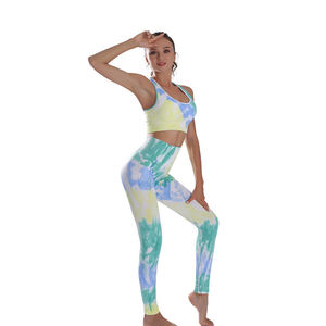 Conjuntos de Yoga para Mujer en Oferta, Ropa Deportiva de Entrenamiento al por Mayor, Venta Directa de Fábrica, Conjuntos de Sujetador Deportivo y Leggings con Soporte Personalizado - Product Image 1