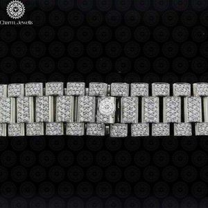 Charm Jewells – boîtier de montre de luxe en acier inoxydable pour hommes, cadran analogique de 40mm, cristal saphir, fermoir pliant lumineux, mécanique - Product Image 4