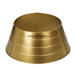 Merry Christmas Galvanized <b>Metal</b> Tree <b>Collar</b> New Look Christmas Decoration <b>Metal</b> Tree Stand for Wholesale Use - Product Image 4