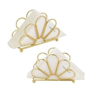 Elegante Servilletero de Mesa, Organizador de Servilletas de Metal Dorado, Exhibición Decorativa para Cocina y Comedor, Decoración para el Hogar, Hotel, Cafetería - Product Image 1