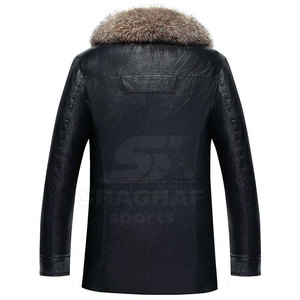 Vestes en cuir pour hommes, vestes d'hiver, tenue décontractée quotidienne, look tendance, vestes en cuir confortables - Product Image 4