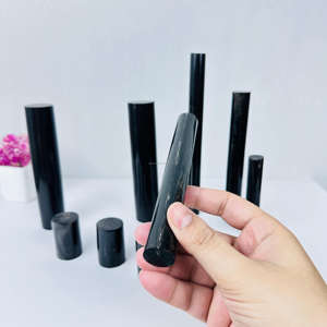 Écologique Naturel Noir Blanc Fabriqué À La Main En Corne De Buffle D'eau Timbre Couteau Poignée Rouleau Poli - Product Image 1