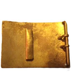 Hebilla de cinturón de latón dorado estilo vintage con placa de espada y águila de la Unión Civil - Product Image 3