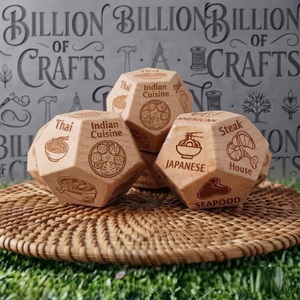 Juego de Dados de Madera de 12 Caras, Hechos a Mano con Madera Natural, Dados de RPG para Juegos de Mesa DND, Calidad Premium - Product Image 4
