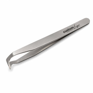 Pinzas Profesionales Pequeñas de Dos Puntas para Cejas, Acero Inoxidable, Punta Puntiaguda y Plana, Herramienta de Belleza de Precisión, Logotipo Personalizado OEM - Product Image 1