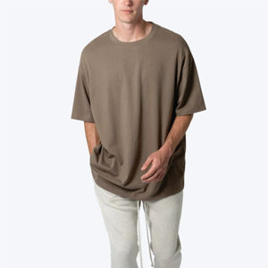 เสื้อยืดโอเวอร์ไซส์ทรงหลวม ยูนิเซ็กซ์ ผ้าฝ้าย 100% หนัก 280 GSM ผ้าเจอร์ซีย์ปักลาย  ไซส์พลัส ดีไซน์เรียบง่าย - Product Image 3