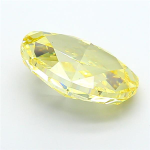 Pierres précieuses certifiées CVD, pierres de luxe étincelantes, taille ovale, jaune intense fantaisie, bijoux fins, diamants cultivés en laboratoire - Product Image 4