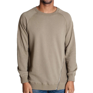 Men's <b>Hooded</b> Raglan Sleeve Sweatshirt Solid Color Zipper Detail Casual Pullover Oversized Fit <b>Fleece</b> Knitted Lined - Product Image 1