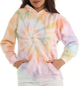 Sweat à capuche tie-dye pour femme, ultra confortable, élégant, à tons dégradés, coupe ample, vêtement de détente douillet, essentiel pour l'hiver - Product Image 1