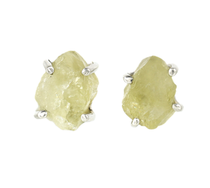 Boucles d'oreilles en argent sterling 925 avec quartz citron vibrant, bijoux faits à la main, pierres précieuses brutes, pour un été lumineux et un usage quotidien. - Product Image 2