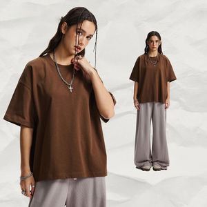 เสื้อยืดโอเวอร์ไซส์ทรงบ็อกซี่ลายกราฟิกคุณภาพสูง ผ้าฝ้าย 100% น้ำหนัก 275 กรัม เสื้อยืดวินเทจแบบซักแล้วสำหรับผู้ชาย สั่งทำได้ - Product Image 6