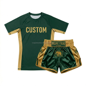 Ensemble short et rashguard Muay Thai, personnalisable par sublimation, pour Kickboxing, BJJ, MMA, combinaison de compression, vente en gros, faible MOQ - Product Image 6